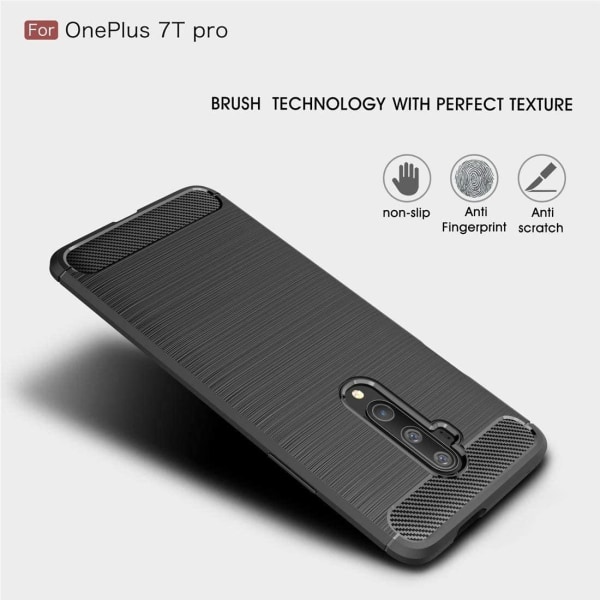 OnePlus 7T Pro Anti Shock Carbon Shock Resistant Cover Black