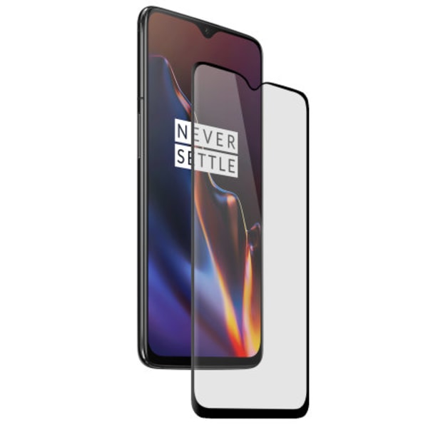 OnePlus 6T Heltäckande 3D Härdat Glas Skärmskydd 0,2mm Transparent