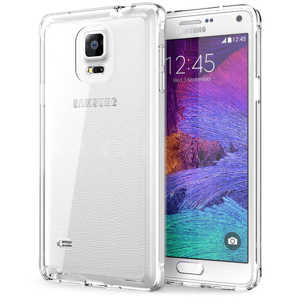 Samsung Galaxy Note 4:n läpinäkyvä pehmeä TPU-suojus Transparent