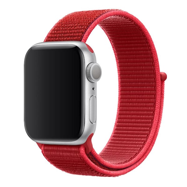 Apple Watch 42mm / 44mm / 45 Armbånd Rød Nylon Black one size