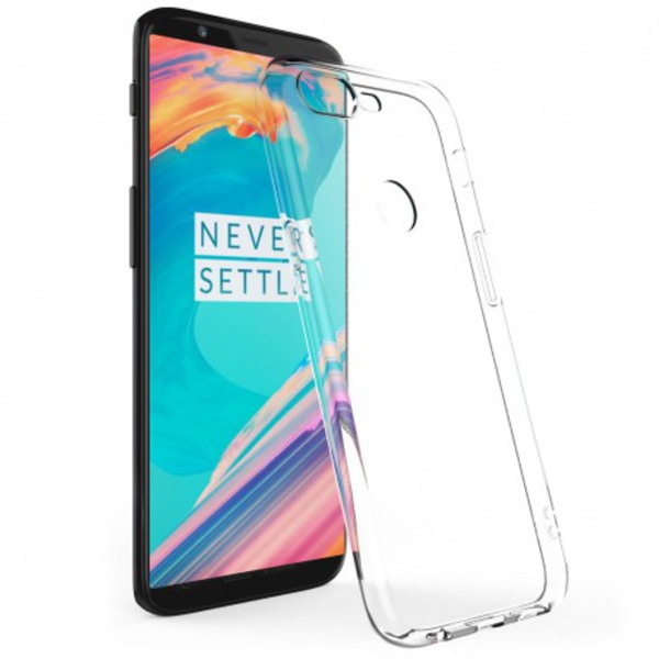 OnePlus 5T gennemsigtigt blødt TPU-cover Transparent