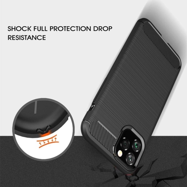iPhone 12 Pro Max Anti Shock Carbon Shock Resistant Cover Black