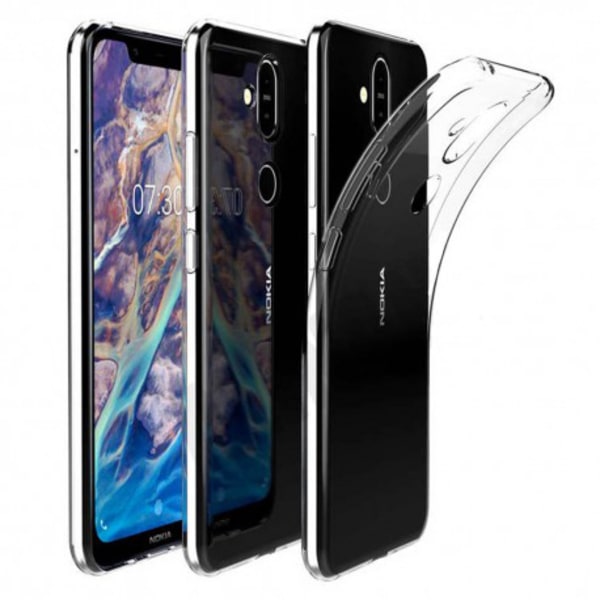 Nokia 8.1 Transparent Mjuk TPU Skal Transparent