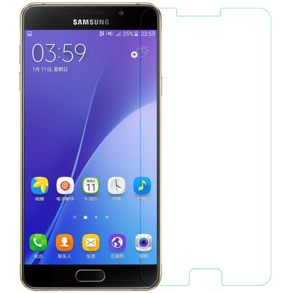 2-Pack Samsung Galaxy A7 2016 Härdat Glas Skärmskydd 0,3mm Transparent