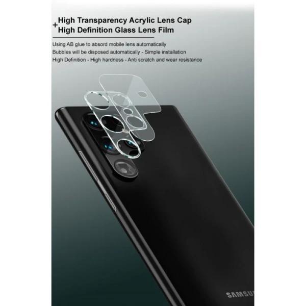 2-Pack Samsung Galaxy S22 Ultra Kamera Linsskydd Härdat Glas Transparent