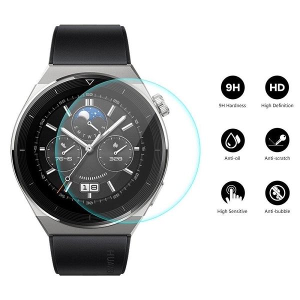 2-Pack Huawei Watch GT 3 Pro 46mm Härdat Glas Skärmskydd Transparent
