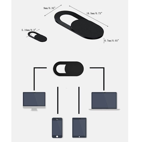 Webbkamera skydd - Webcam Privacy Cover Slider