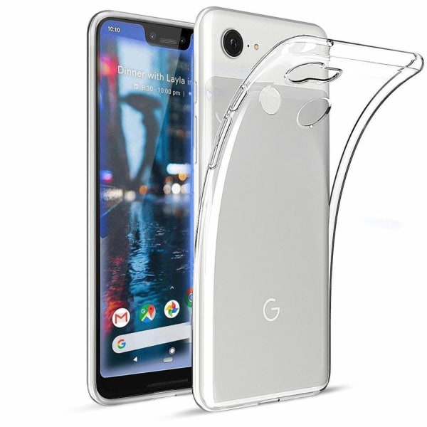 Google Pixel 3 XL:n läpinäkyvä pehmeä TPU-suojus Transparent