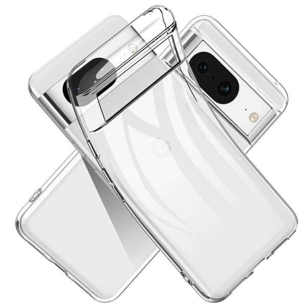 Google Pixel 8a Gennemsigtigt Blødt TPU-Cover Transparent