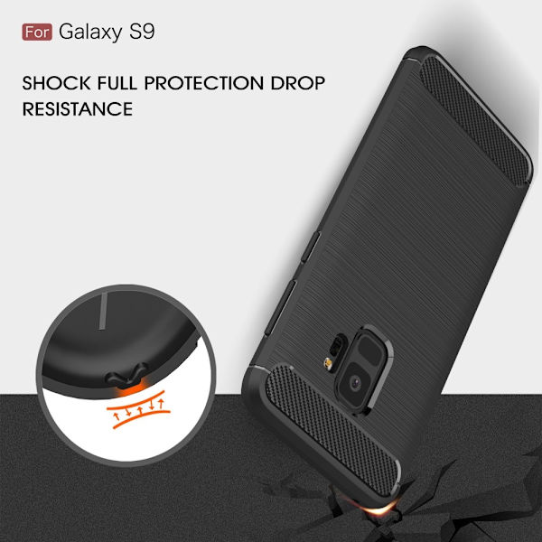 Samsung Galaxy Note 9 Anti Shock Carbon Stöttålig Skal Svart