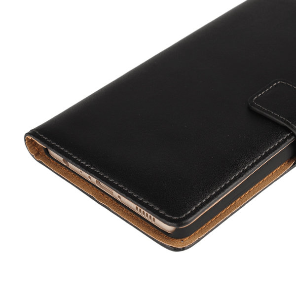 iPhone 6 Plus Läder Plånboksfodral - Svart / Brun Black