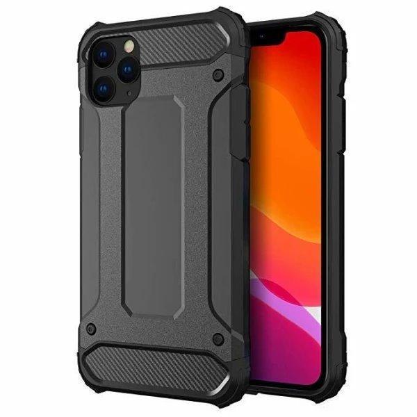 iPhone 12 Pro Max Armor Cover Shock Resistant Shell - Sort Black