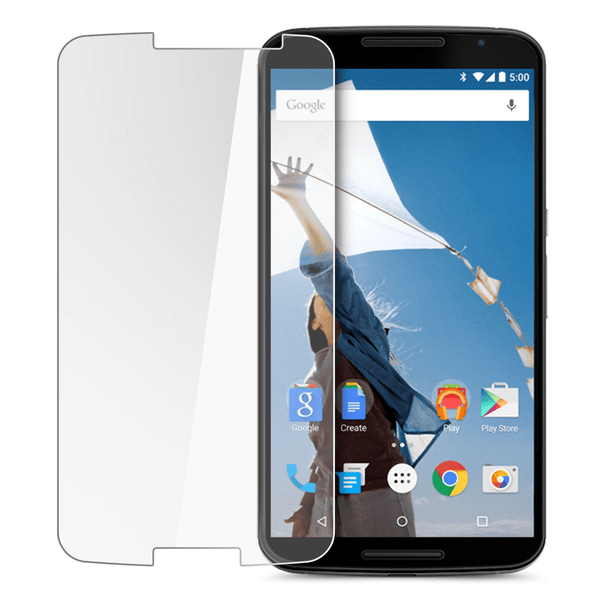 2-pack Motorola Nexus 6 karkaistu lasi näytönsuoja 0,3 mm Transparent