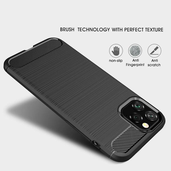 iPhone 11 Pro Anti Shock Carbon Stöttålig Skal Svart
