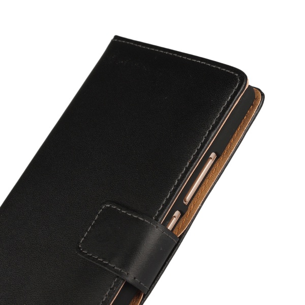 iPhone 6 Plus nahkainen lompakkokotelo - musta / ruskea Black