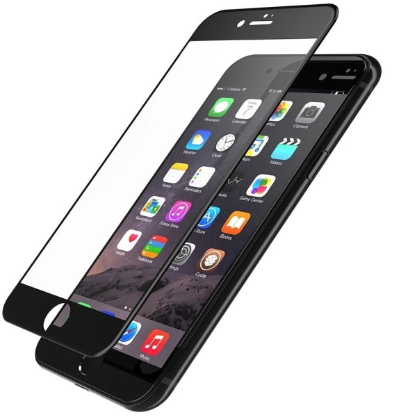 Heltäckande iPhone 6 Härdat Glas Skärmskydd 0,2mm - Svart Transparent