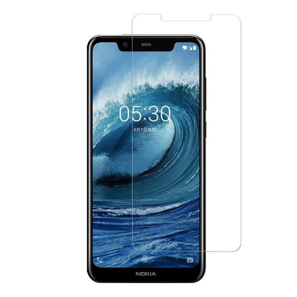 2-Pack Nokia 5.1 Plus Härdat Glas Skärmskydd 0,3mm Transparent