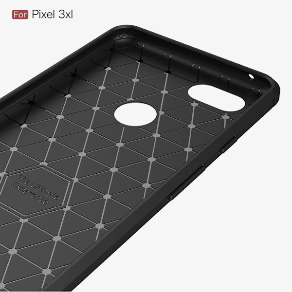 Google Pixel 3 XL Anti Shock Carbon Stöttålig Skal Svart