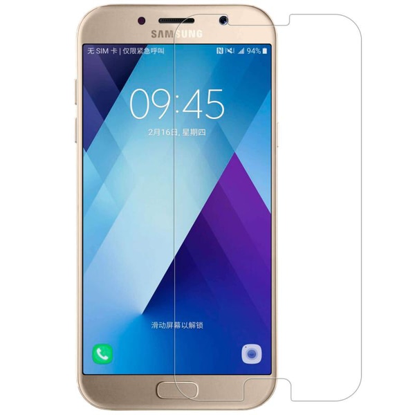 2-Pack Samsung Galaxy A7 2017 Härdat Glas Skärmskydd 0,3mm Transparent