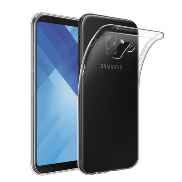 Samsung Galaxy A8 Plus 2018 läpinäkyvä pehmeä TPU-suojus Transparent