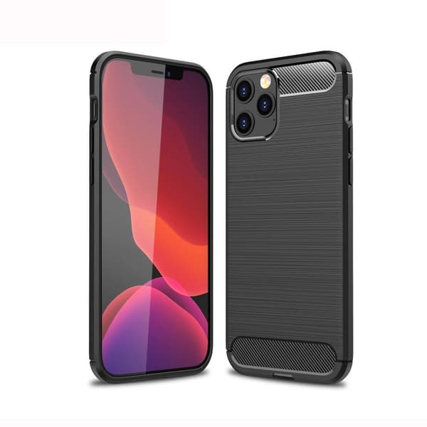 iPhone 12 Pro Anti Shock Carbon Stöttålig Skal Svart