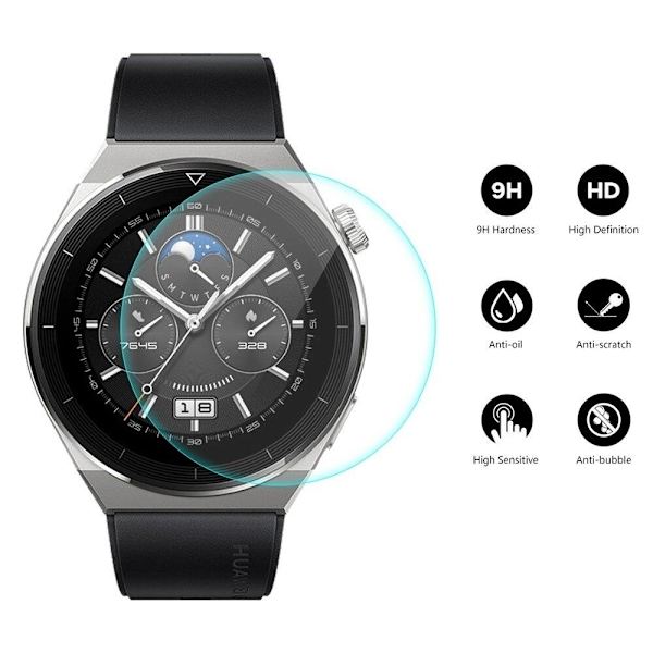 2-Pack Huawei Watch GT 4 41mm Härdat Glas Skärmskydd Transparent