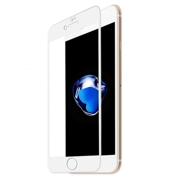 Fuld dækning iPhone 6 Plus Skærmbeskytter i hærdet glas 0,2 mm - Hvid Transparent