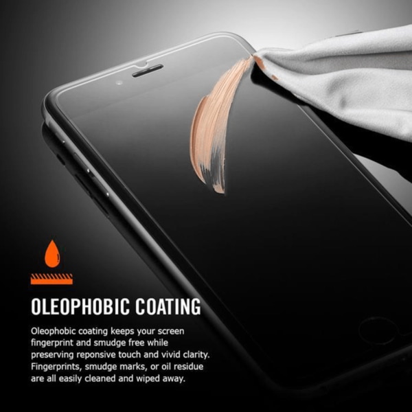 Fuld dækning iPhone 8 Plus skærmbeskytter i hærdet glas 0,2 mm Transparent