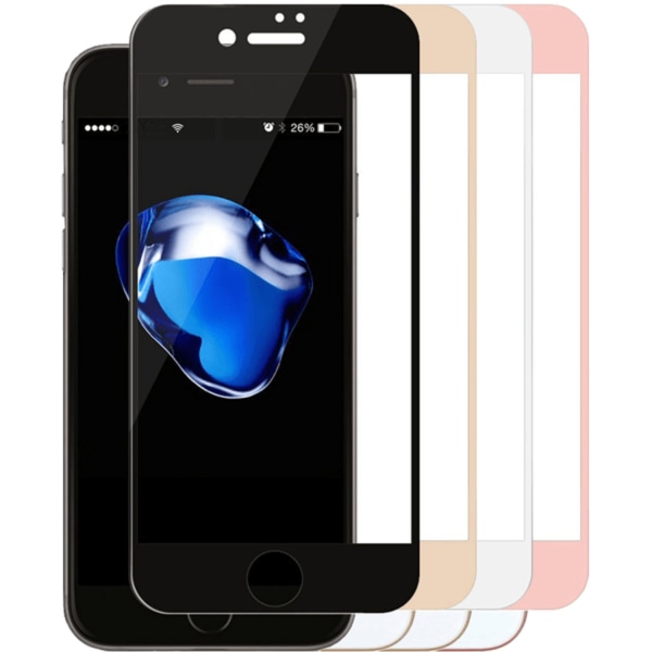 Heltäckande iPhone 8 Plus Härdat Glas Skärmskydd 0,2mm Transparent