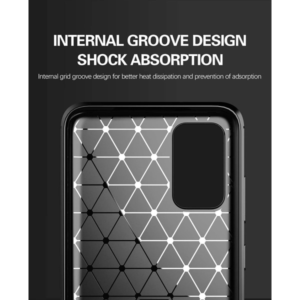 Samsung Galaxy S20 Ultra Anti Shock Carbon Case Shock Resistant Shell Black