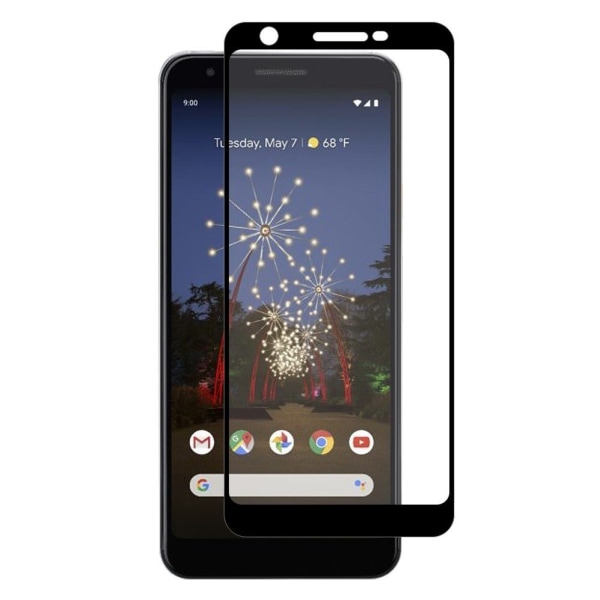 Google Pixel 3a XL Heltäckande 3D Härdat Glas Skärmskydd 0,2mm Transparent