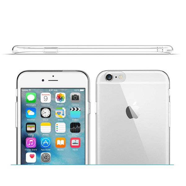 iPhone 6S Plus Genomskinligt Mjukt TPU Skal Transparent