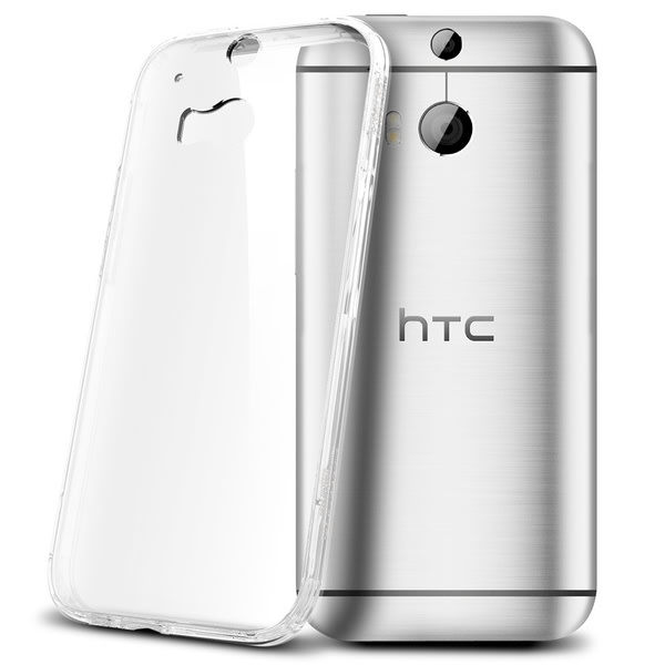 HTC One M8 gennemsigtigt blødt TPU-cover Transparent