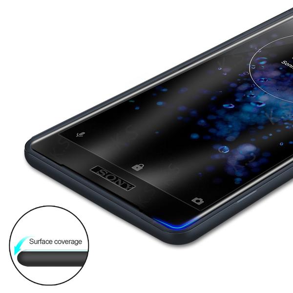 Sony Xperia XZ2 Kompakti, täysin peittävä karkaistu lasi näytönsuoja 0,2 mm Transparent