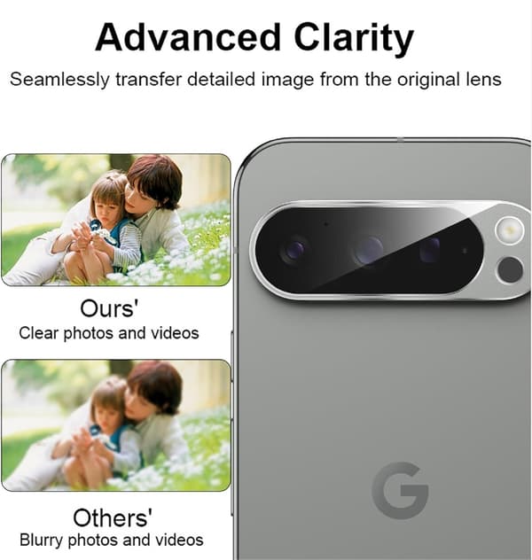 2 kpl Google Pixel 9 Pro XL Kamera Linsskydd Härdat Glas 0,2mm Transparent
