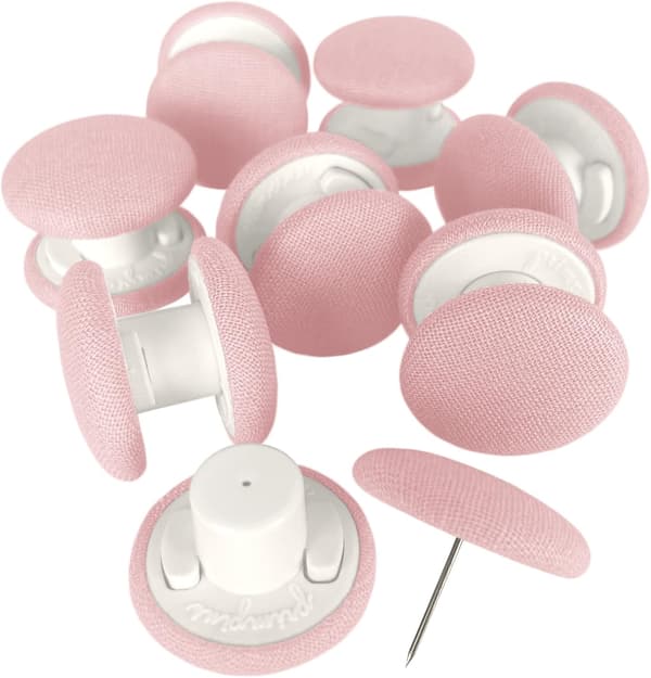 (Sæt med 8, rosa) Dyneclips - 20 farver tilgængelige - Låseknap