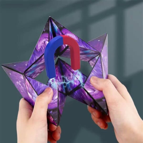 3D Magnetisk Solid Geometri Puslespil Magnetisk Rubiks Terning Lilla