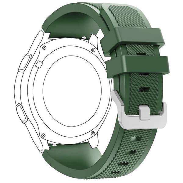 2-farvet, rød+grøn 2-delt sæt egnet til Samsung Gear S3 silic