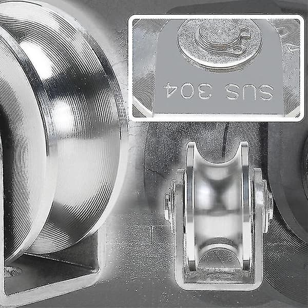 Rolling Wheel with 2 Bearings Axle Wheel Cable Pulley Block Heavy Duty for Clothesline DIY At
