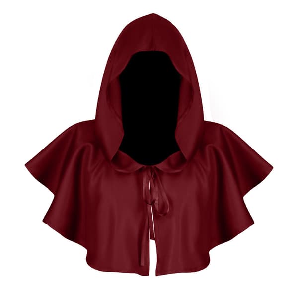 Halloween Hætte Kappe Sjal Polyester Middelalder Hætte Hat Foto Rekvisit Red