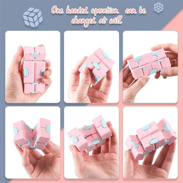 Infinity Cube Fidget Legetøj Stresslindrende Fidgeting Spil (4 pak)