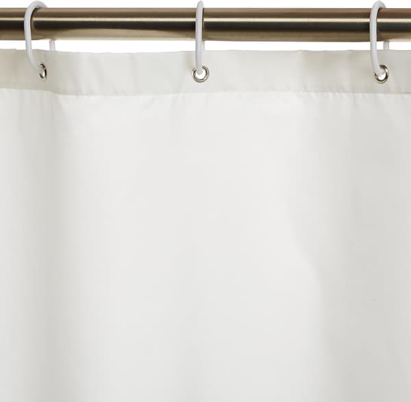 Duschdraperi i polyester 183 x 198 cm vit