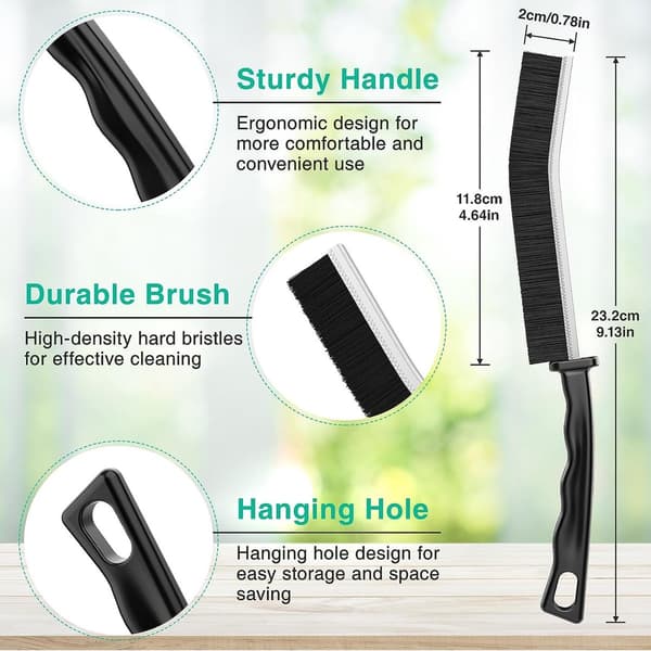 Cleaning brush, 3 hard bristles, grout scrub for bathroom and tile kitchen nook