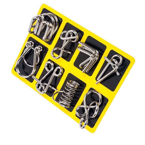 Memory Iron Ring Pusselset - 8 Delar Metall Brain Teaser Disentanglement Spel