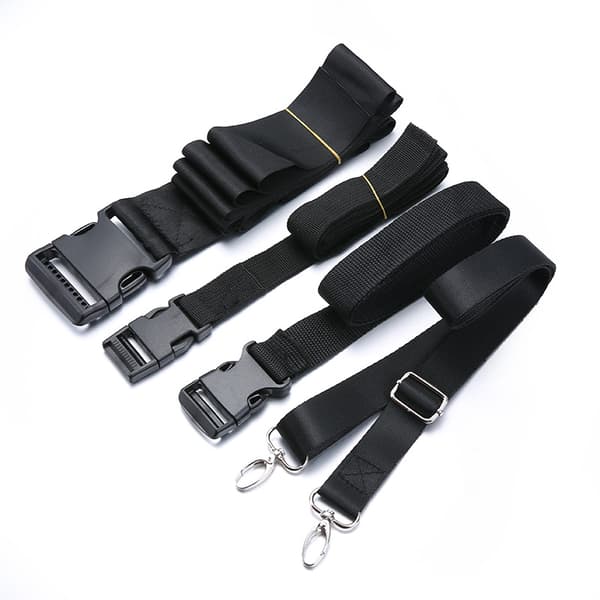 59 tommer sort 2 stk. rem 25 mm nylon kraftige stropper med spænder bagageremme værktøjsrem