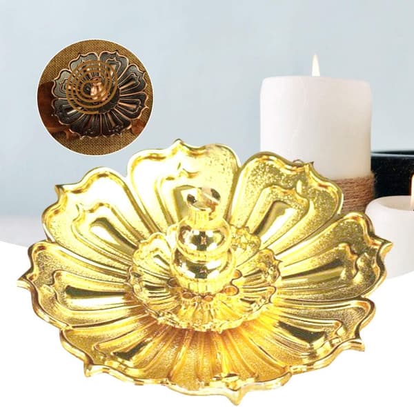 Røgelsespindholder, Mini Lotus Røgelsespindbrænderbase med F