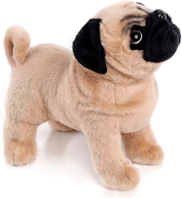 12,5 tommer brun mops plysdyr-FF-