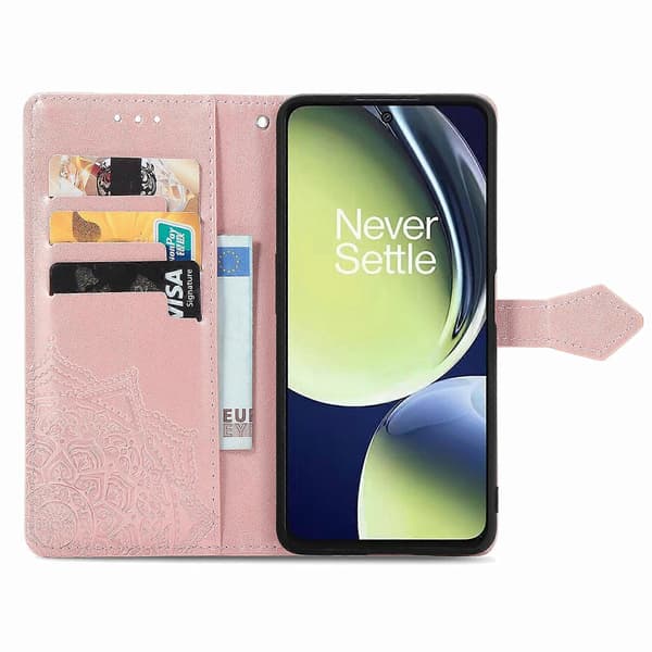 Til OnePlus Nord CE 3 Lite Mandala Blomst Præget Læder Telefonetui