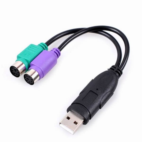 1 stk. USB til PS2 adapterkabel, et-til-to understøtter KVM-scanner g
