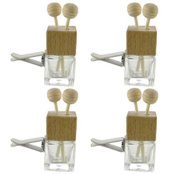 4 stk. bilparfume glasdiffuserflasker æteriske olier diffuser organizer-FA-